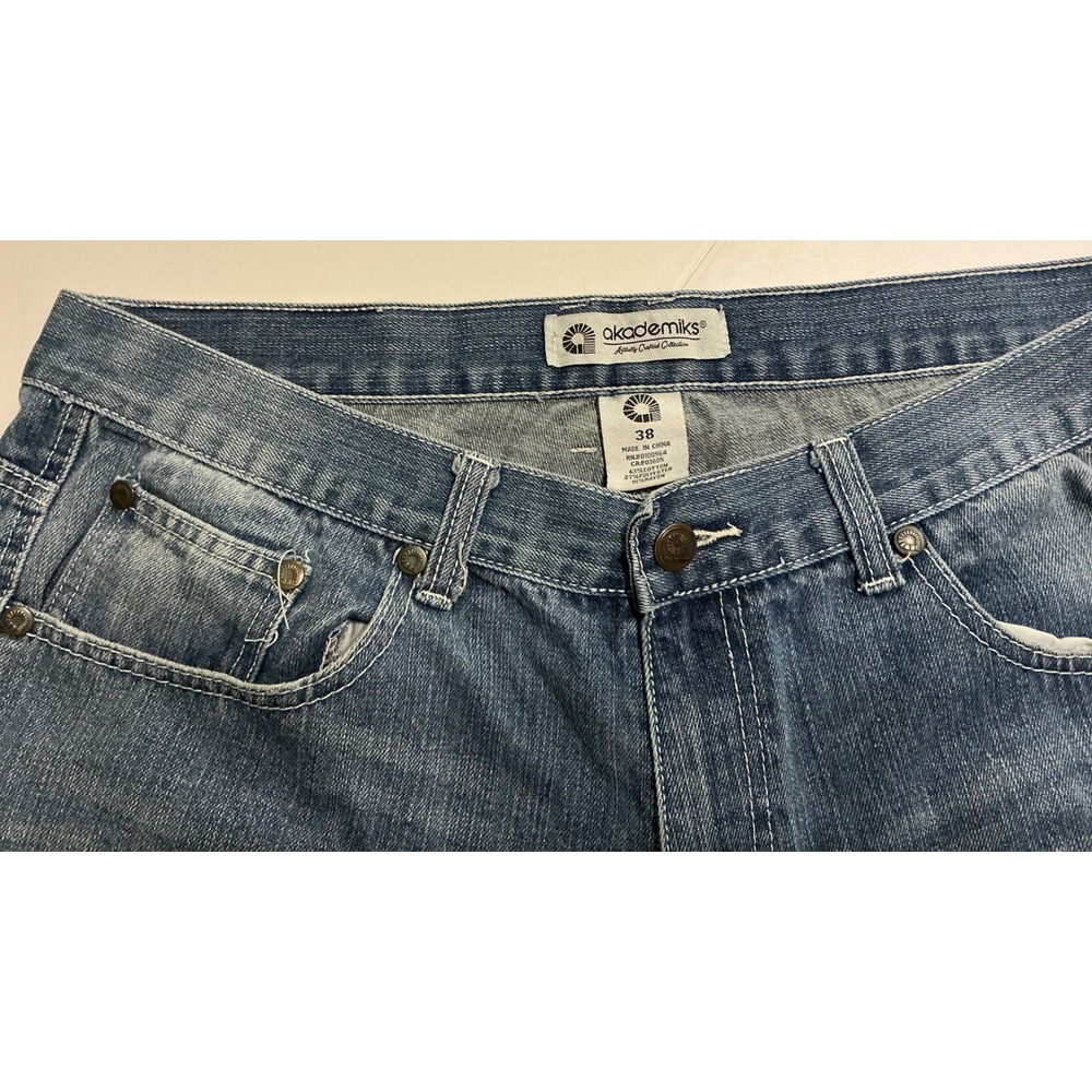 Y2K Akademiks Mens Baggy Jorts Cotton Blend Streetwear Grunge Skater Fits 36 - Picture 7 of 7